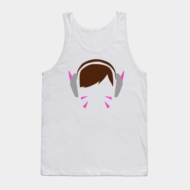 Dva Headphones Outline Tank Top by Blonya